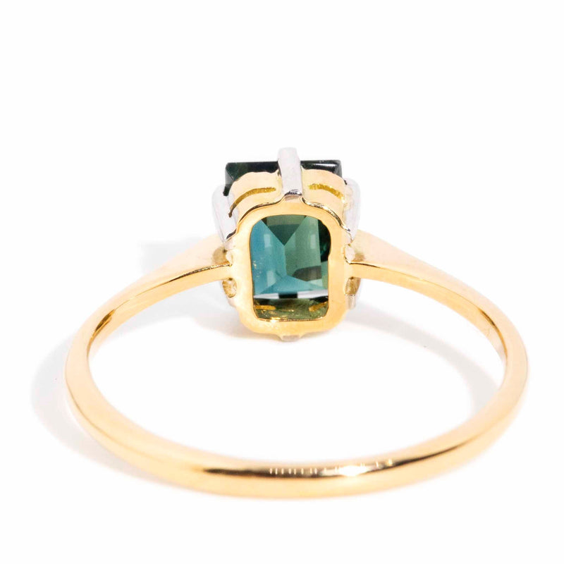 Sojourner 1970s 1.41 Carat Teal Sapphire Ring 18ct Gold* DRAFT Rings Imperial Jewellery 