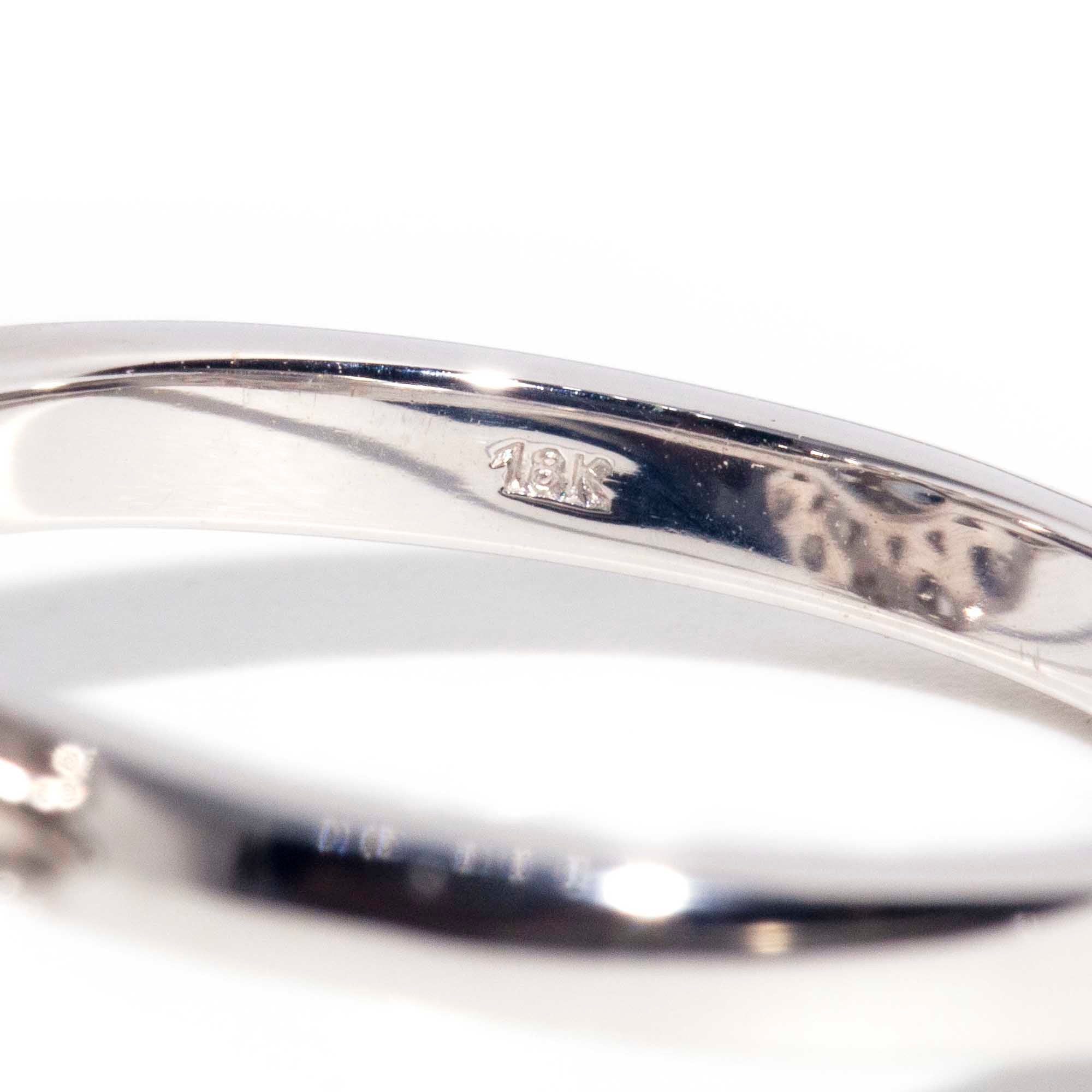 Solace 18ct White Gold Sapphire & Diamond Halo Starburst Ring* OB Gemmo $ Rings Imperial Jewellery 