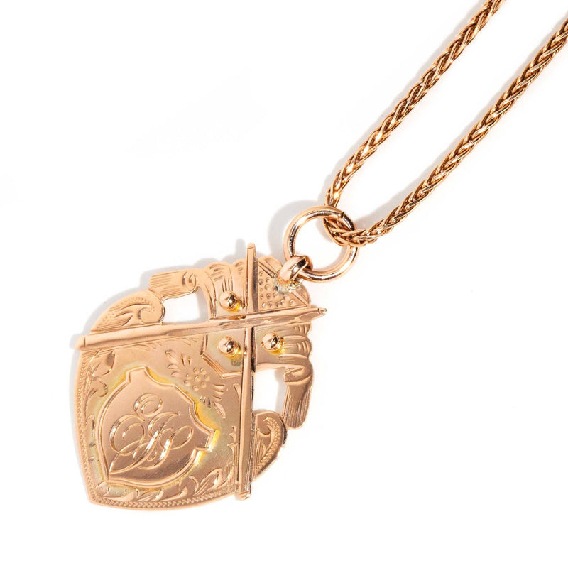 Sorel 9ct Rose Gold Crest Pendant & Chain Pendants/Necklaces Imperial Jewellery 