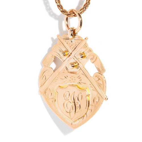 Sorel Edwardian Medallion Pendant & Chain 9K Rose Gold
