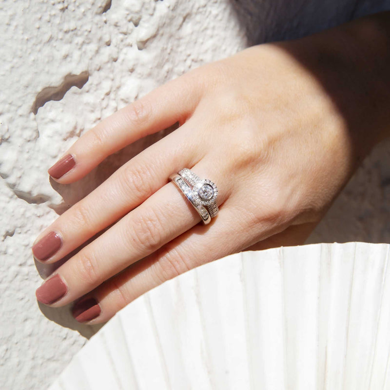 Sorsha Contemporary Platinum Channel Set Princess Diamond Ring* GTG Rings Imperial Jewellery 
