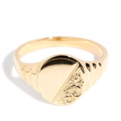 Spencer Circa 1960s 9ct Yellow Gold Signet Ring WIP Rings Imperial Jewellery 