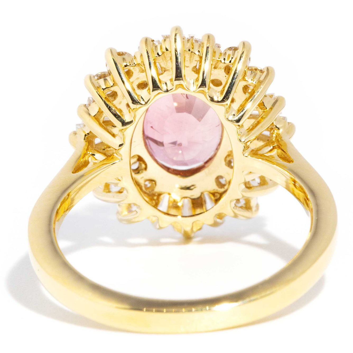 Stella 2.22ct Pink Tourmaline & Diamond 18ct Gold Ring Rings Imperial Jewellery