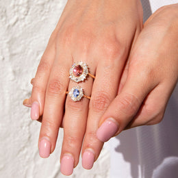 Stella 2.22ct Pink Tourmaline & Diamond 18ct Gold Ring Rings Imperial Jewellery