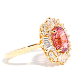 Stella 2.22ct Pink Tourmaline & Diamond 18ct Gold Ring Rings Imperial Jewellery