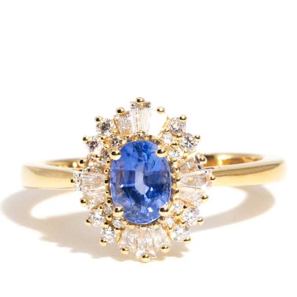 Stella Ceylon Sapphire & Diamond 18ct Gold Ring Rings Imperial Jewellery Imperial Jewellery - Hamilton