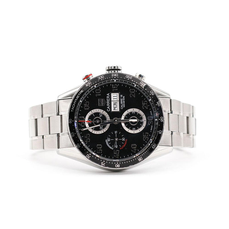 TAG Heuer Carrera Chronograph Calibre 16 Black Dial Imperial Jewellery - Auctions, Antique, Vintage & Estate