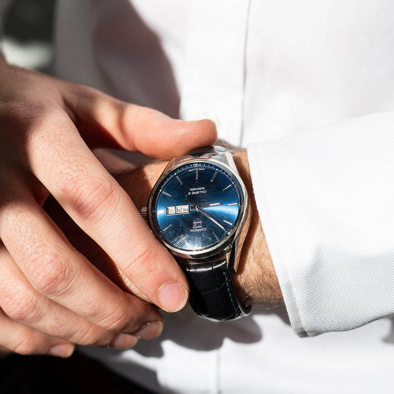 Tag heuer calibre outlet 5 day date blue