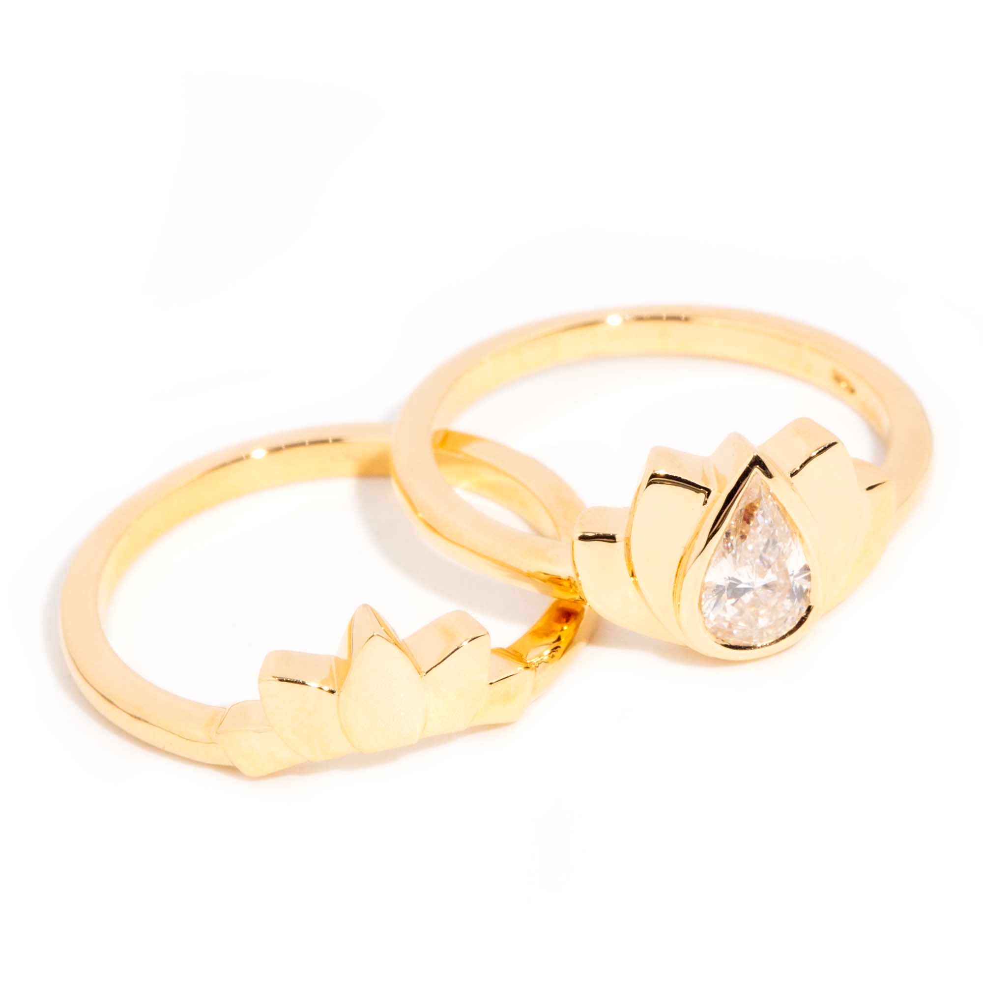 Takeshi Contemporary 18ct Yellow Gold Lotus Ring* OB Gemmo $ Rings Imperial Jewellery 