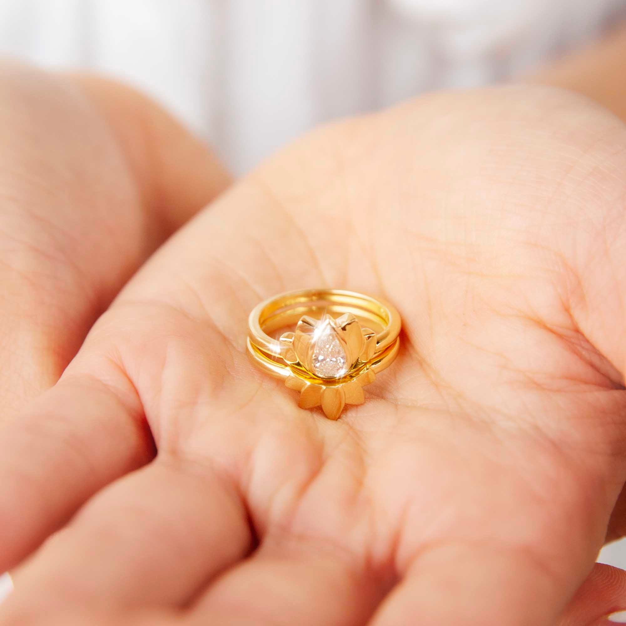 Takeshi Contemporary 18ct Yellow Gold Lotus Ring* $ Rings Imperial Jewellery 