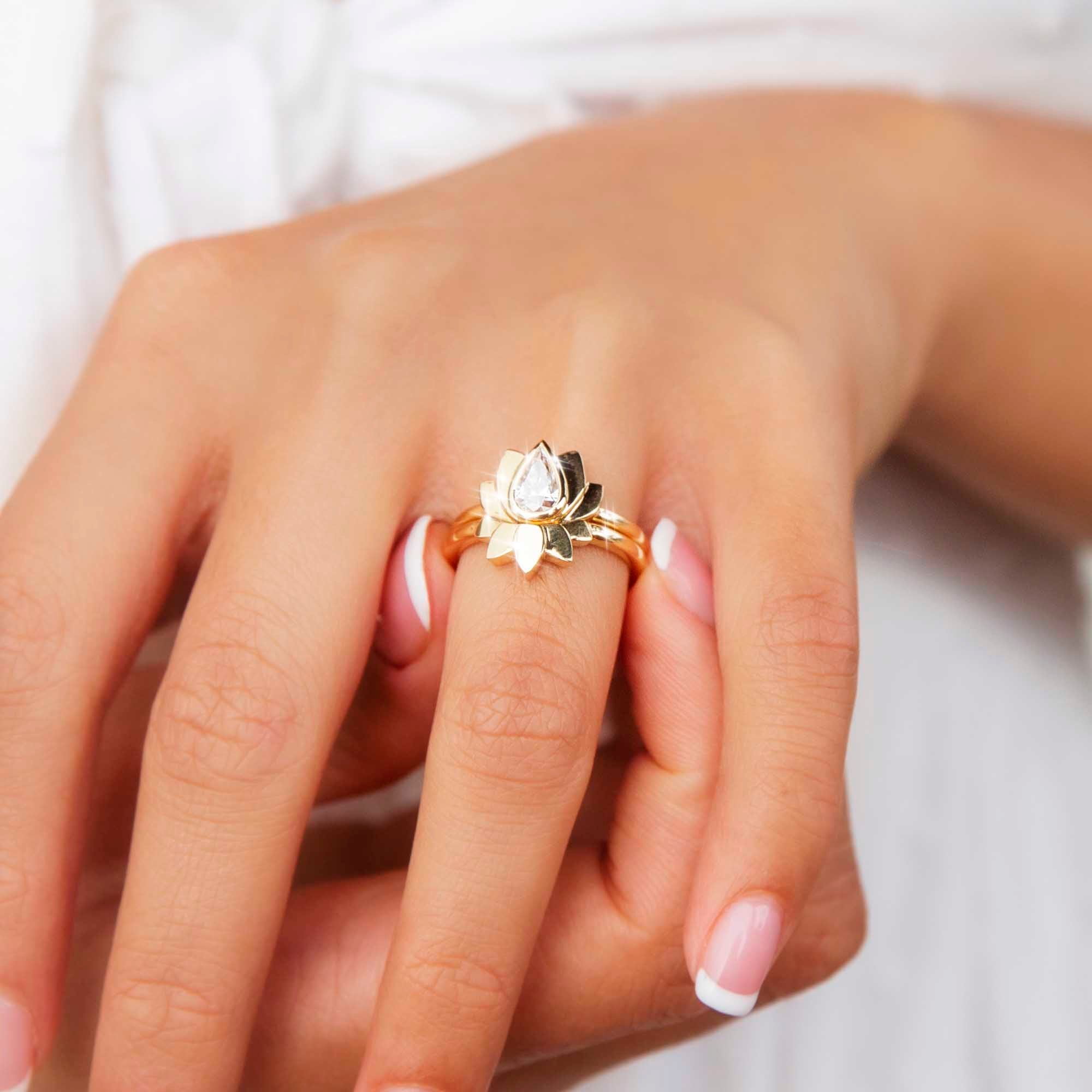 Takeshi Contemporary 18ct Yellow Gold Lotus Ring* $ Rings Imperial Jewellery 