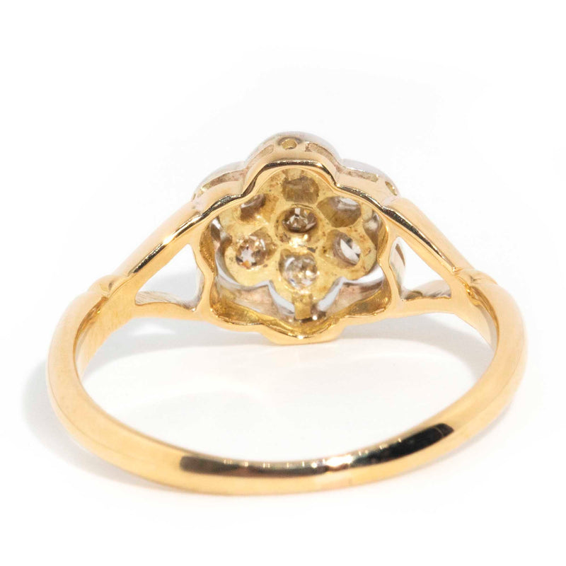 Talulla Vintage 18ct Gold Diamond Flower Cluster* OB Gemmo $ Rings Imperial Jewellery