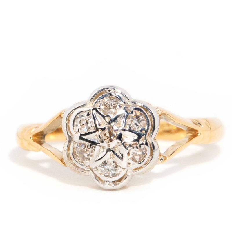 Talulla Vintage 18ct Gold Diamond Flower Cluster* OB Gemmo $ Rings Imperial Jewellery Imperial Jewellery - Hamilton