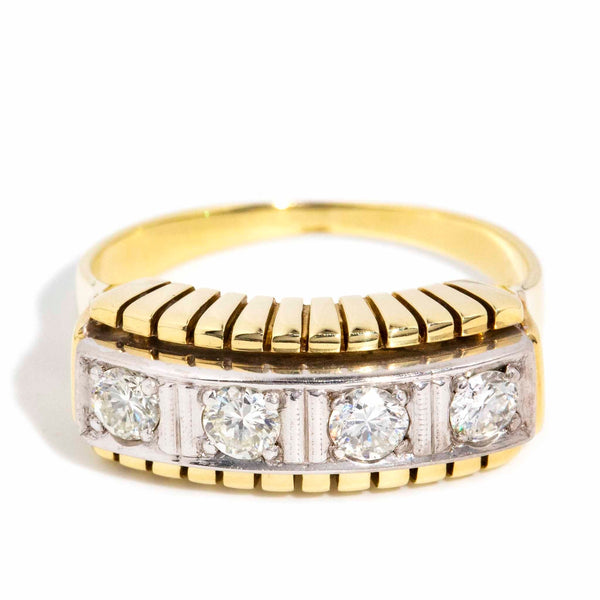 Tamara 1960s Bar Set Diamond Ring 14ct Gold* DRAFT Rings Imperial Jewellery Imperial Jewellery - Hamilton 