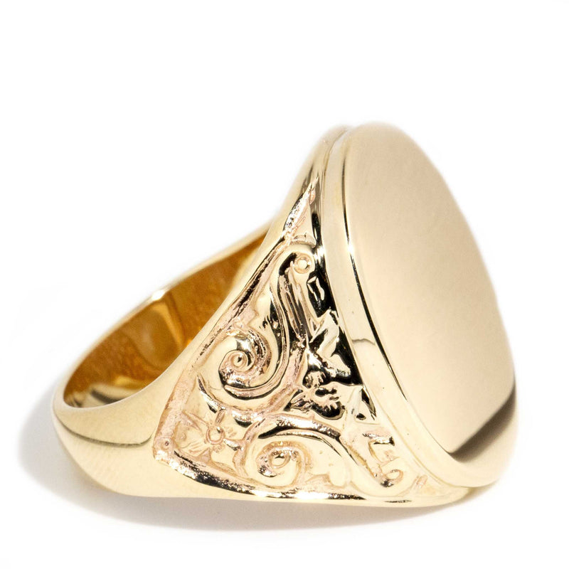 Tennyson Circa 1970s 9ct Yellow Gold Signet Ring WIP Rings Imperial Jewellery 