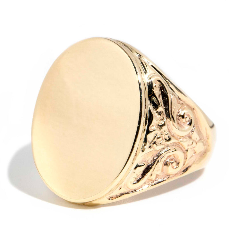 Tennyson Circa 1970s 9ct Yellow Gold Signet Ring WIP Rings Imperial Jewellery 