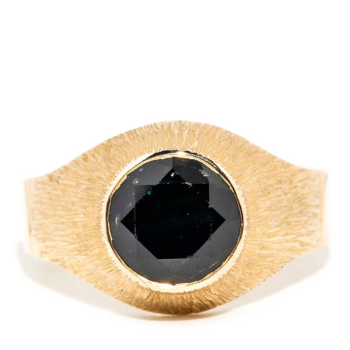 Thiago Domed Australian Sapphire Ring 9K Yellow Gold
