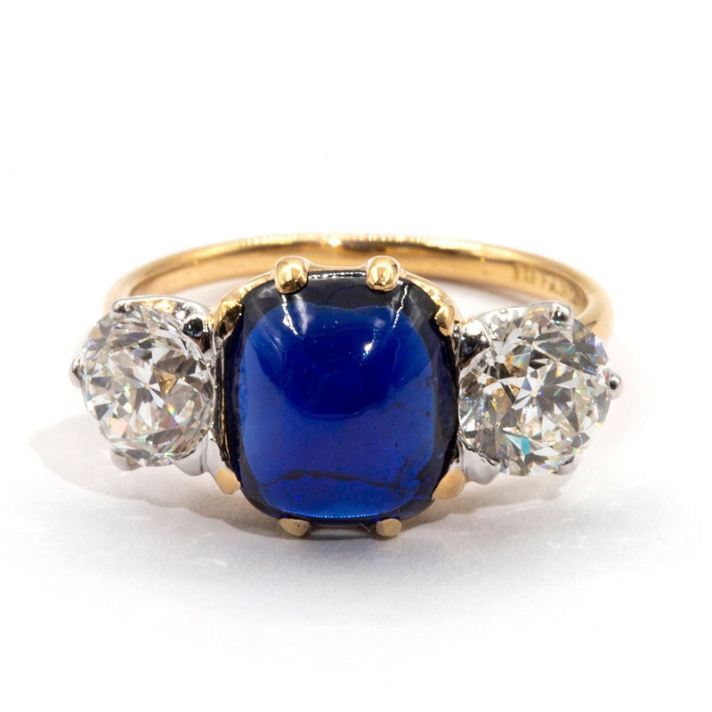 Tiffany-and-co-antique-sapphire-diamond-ring-ij-0121-438 Rings Imperial Jewellery - Auctions, Antique, Vintage & Estate