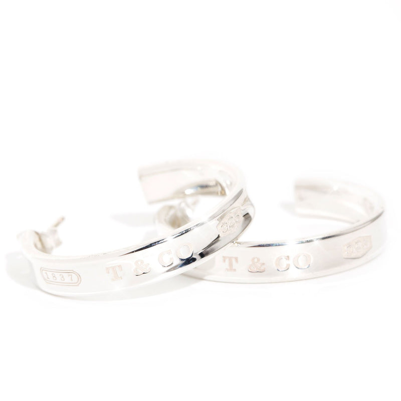 Tiffany hoops silver on sale