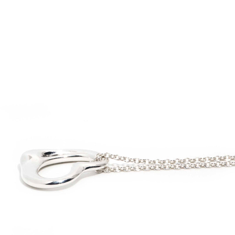 Tiffany & Co Elsa Peretti Sterling Silver Open Heart Pendant Pendants/Necklaces Imperial Jewellery 