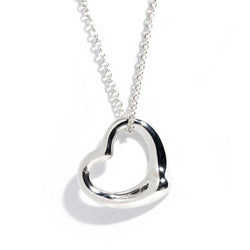 Tiffany & Co Elsa Peretti Sterling Silver Open Heart Pendant Pendants/Necklaces Imperial Jewellery Imperial Jewellery - Hamilton 