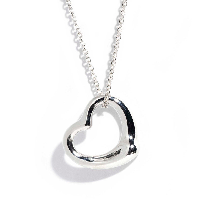 Silver Heart Necklace with Custom Engraving- Talisa Jewelry