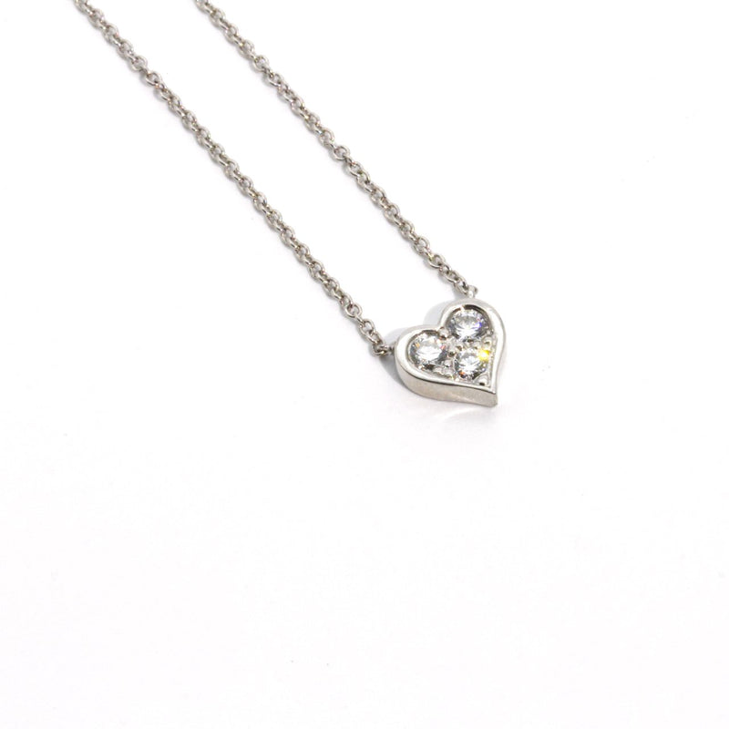 Platinum outlet heart pendant