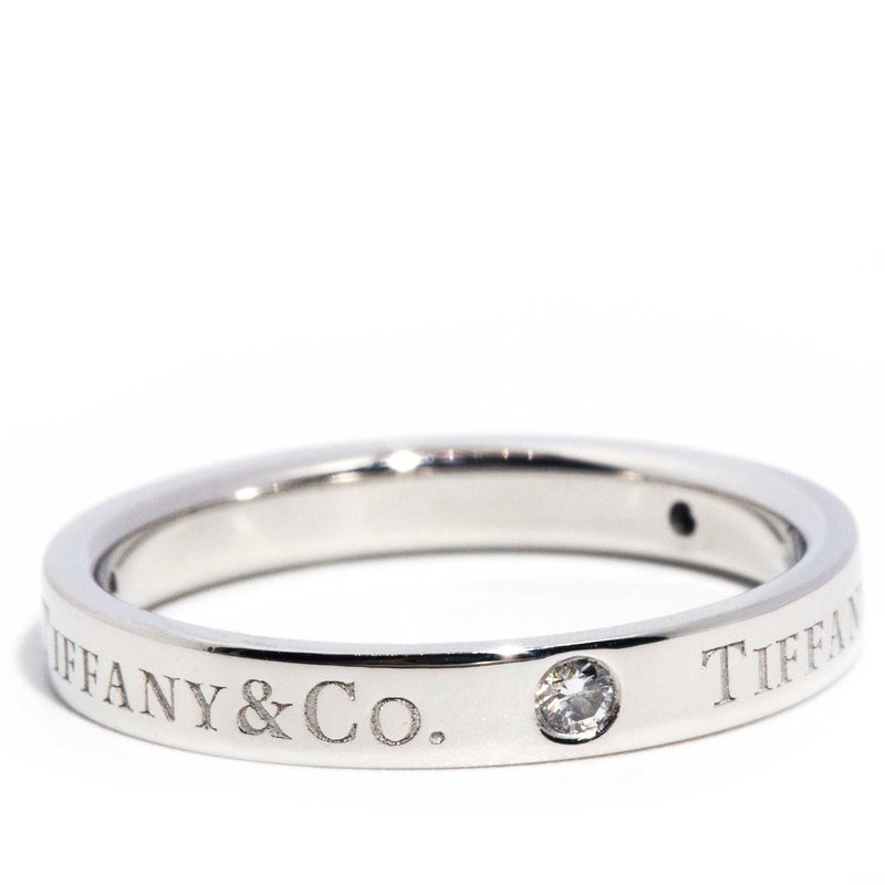 tiffany co platinum 3mm diamond wedding band ob rings tiffany co