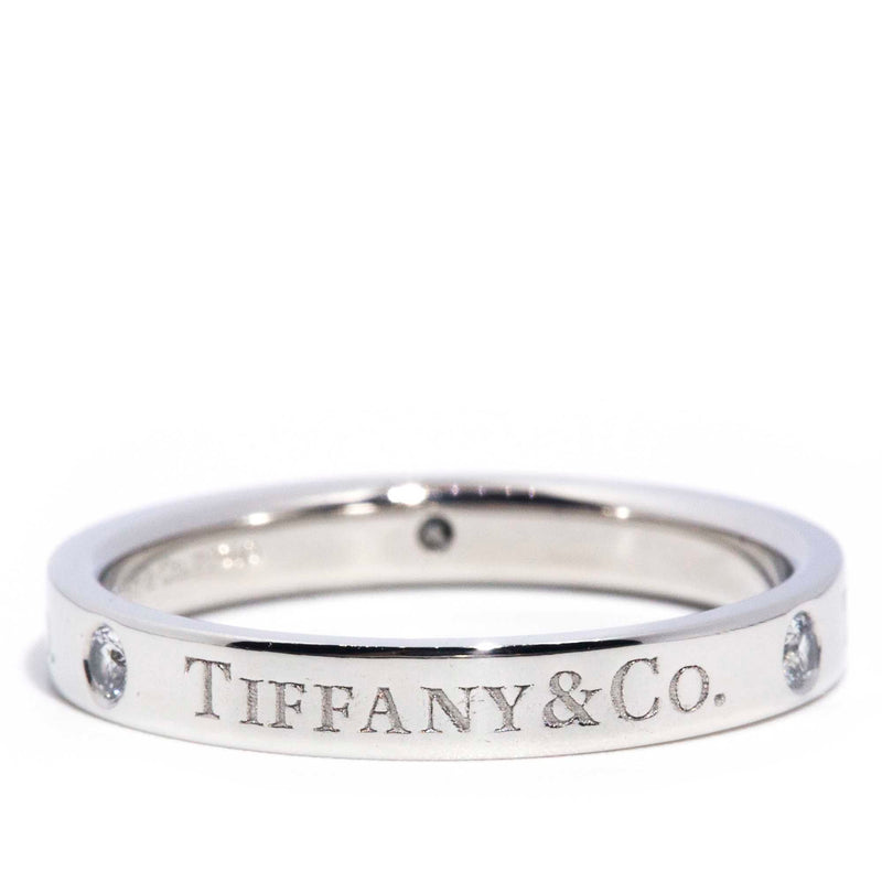 Tiffany & Co. Platinum 3mm Diamond Wedding Band* OB Rings Tiffany & Co.