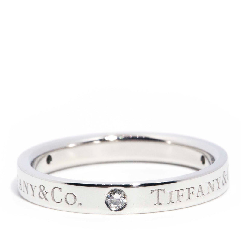 Tiffany & Co. Platinum 3mm Diamond Wedding Band* OB Rings Tiffany & Co. Imperial Jewellery - Hamilton
