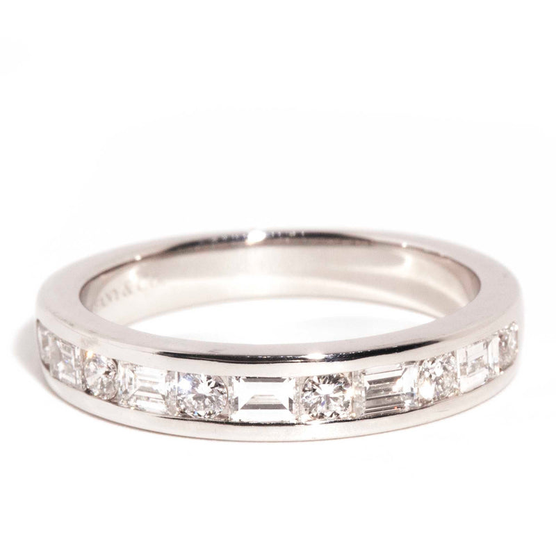 Tiffany Harmony™ Round Brilliant Engagement Ring with a Diamond Platinum  Band