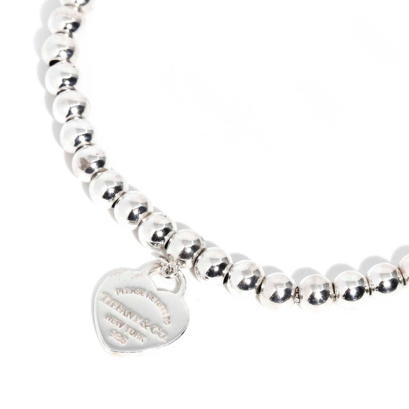 Mini heart discount tag bead bracelet
