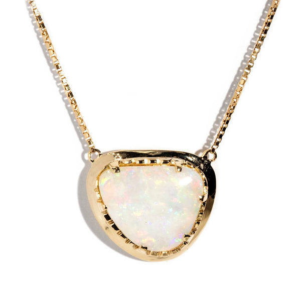 Titus 1970s Australian Opal 14ct Gold Pendant & Chain 18ct Pendants/Necklaces Imperial Jewellery 