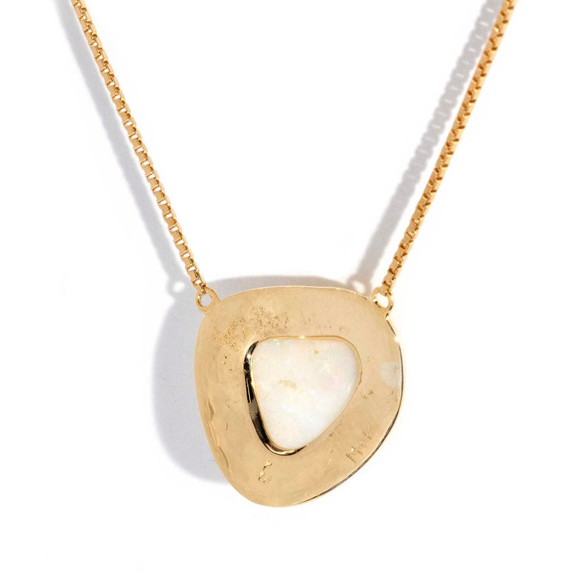 Titus 1970s Australian Opal 14ct Gold Pendant & Chain 18ct Pendants/Necklaces Imperial Jewellery 