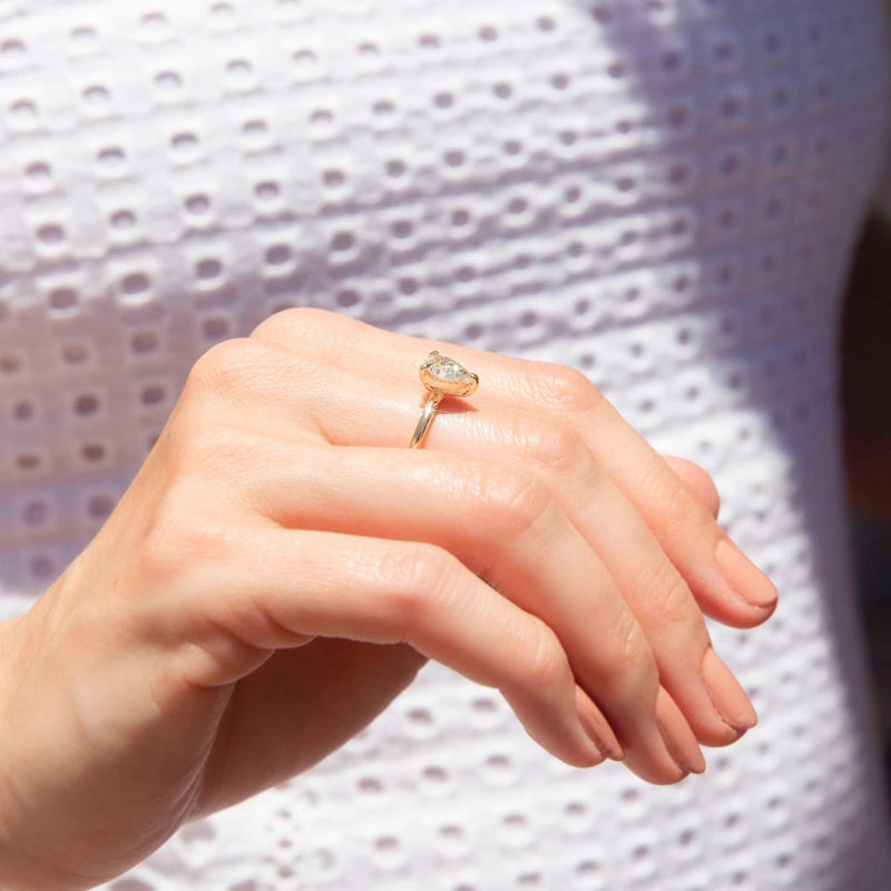 Tranquility 1.01 Carat Pear Cut Certified Diamond Ring Rings Imperial Jewellery 