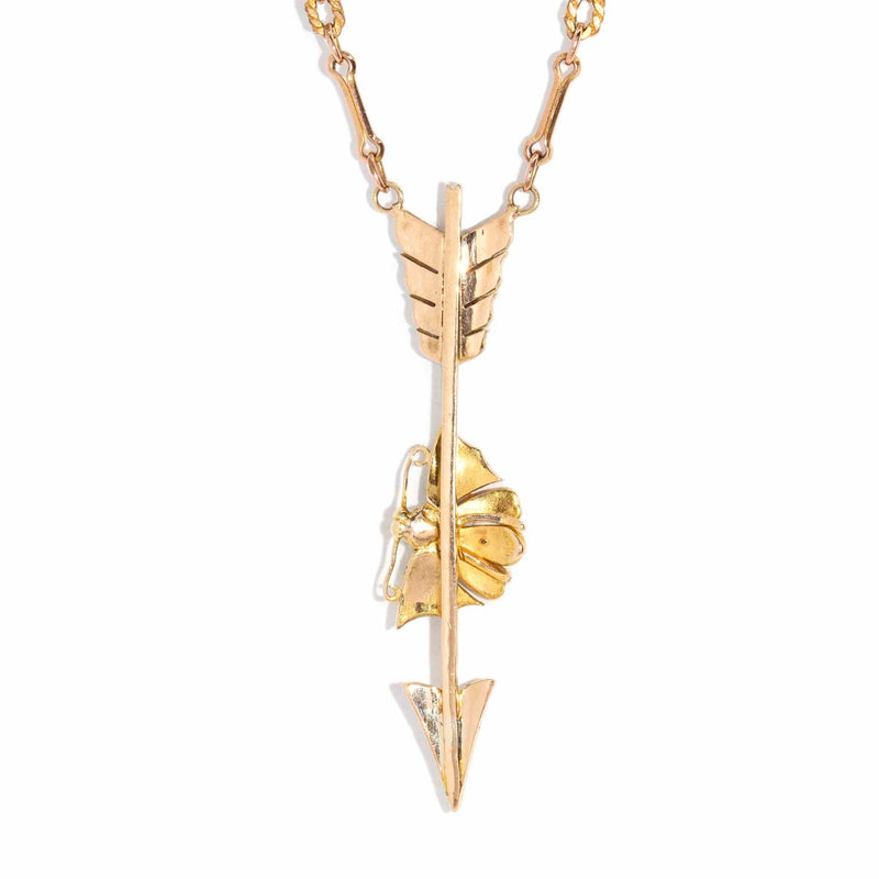 Trina Reinvented 1960s Seed Pearl Pendant 14ct & 9ct Gold Chain* DRAFT Pendants/Necklaces Imperial Jewellery 
