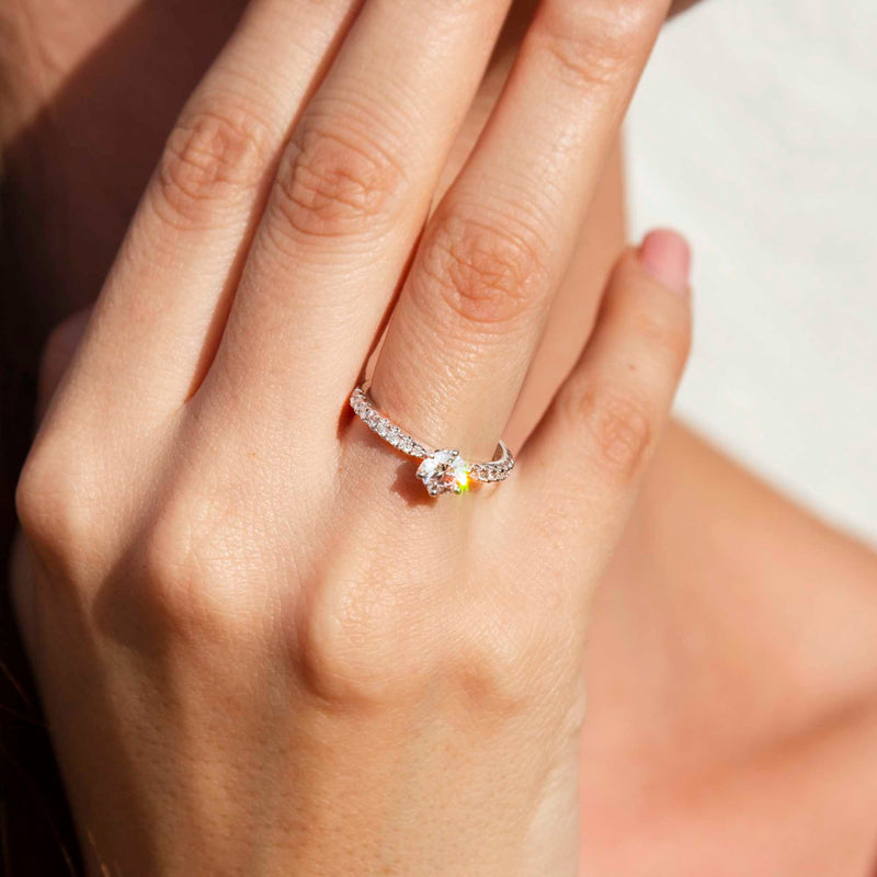 Tudor 18ct White Gold Vintage Diamond Engagement Ring* GTG Rings Imperial Jewellery 