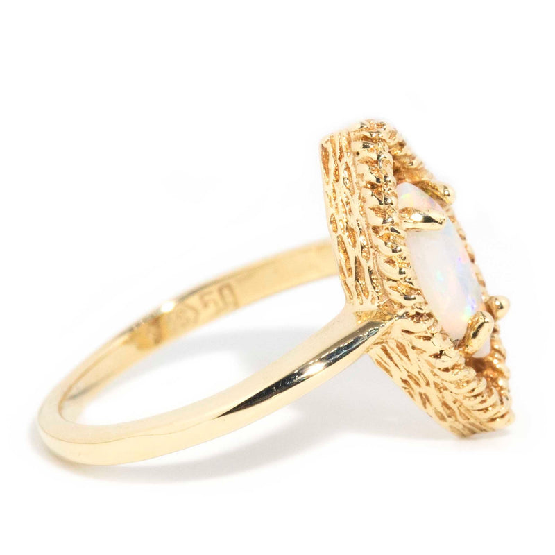 Uzma 13ct Gold White Opal Ring Rings Imperial Jewellery 