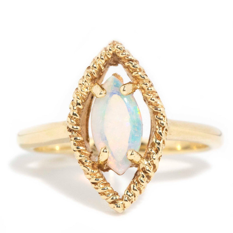 Uzma 13ct Gold White Opal Ring Rings Imperial Jewellery Imperial Jewellery - Hamilton 