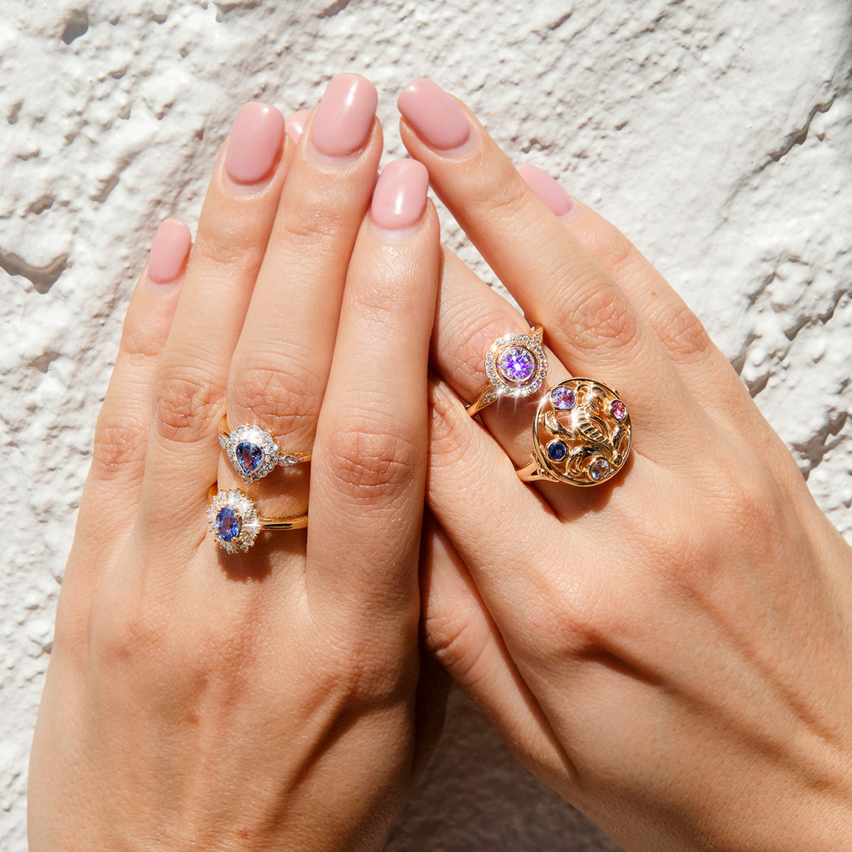 Natural gemstone engagement rings deals