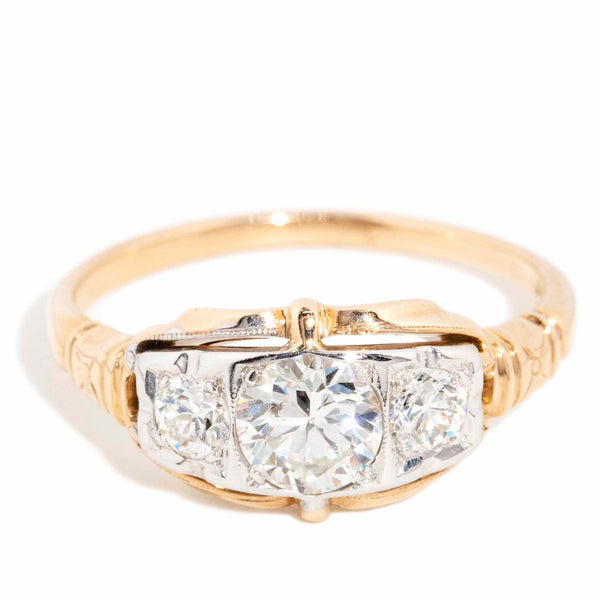 Vivi 1950s Three Stone Diamond Ring 14ct Gold* DRAFT Rings Imperial Jewellery Imperial Jewellery - Hamilton 