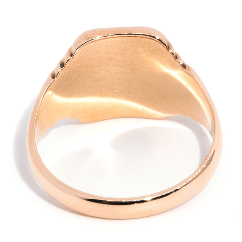 Wellesley 9ct Rose Gold Mens Rectangle Shaped Signet Ring* $ Rings Imperial Jewellery 