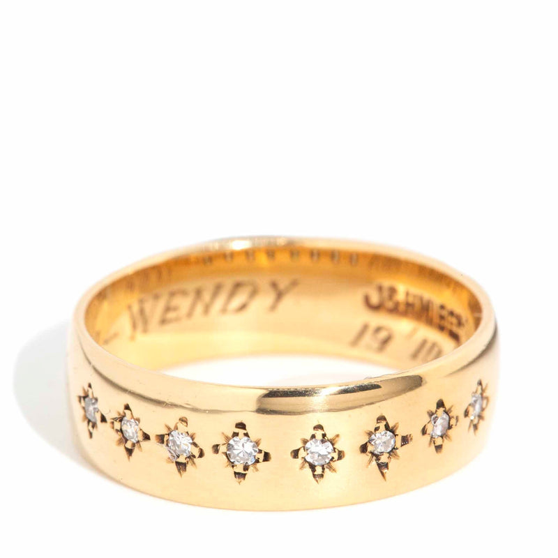 Wendy 1963 Diamond Star Set Band 9ct Gold* DRAFT Rings Imperial Jewellery Imperial Jewellery - Hamilton 