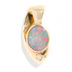 Winnie 18 ct Gold Vintage Opal Diamond Pendant*OB Pendants/Necklaces Imperial Jewellery Imperial Jewellery - Hamilton 