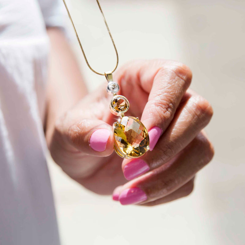 Aria Antique Gold Citrine Necklace – Only Artisan