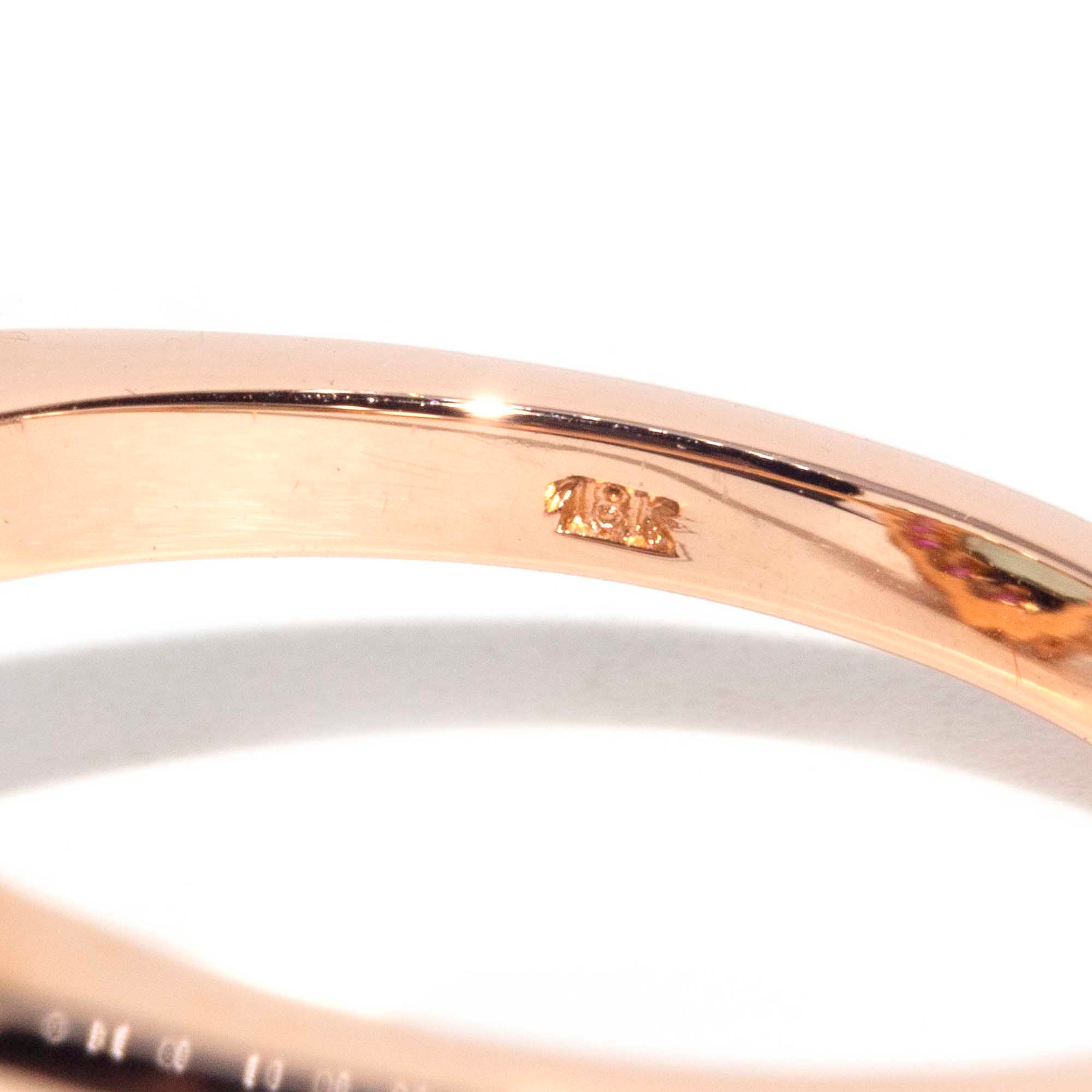Yelena 18ct Rose Gold Tourmaline Sapphire & Diamond Halo Ring* OB Gemmo $ Rings Imperial Jewellery 