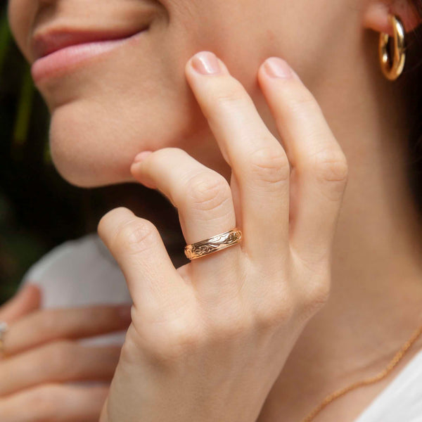 Yesenia 9ct Rose Gold Circa 1960s Band Rings Imperial Jewellery 