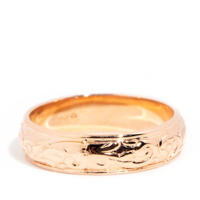 Yesenia 9ct Rose Gold Circa 1960s Band Rings Imperial Jewellery 