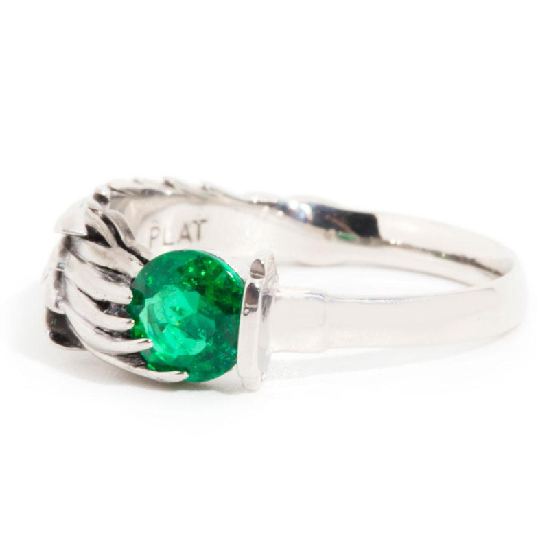 Yuna Platinum Mythical Fantasy Emerald Ring*OB Rings Imperial Jewellery 