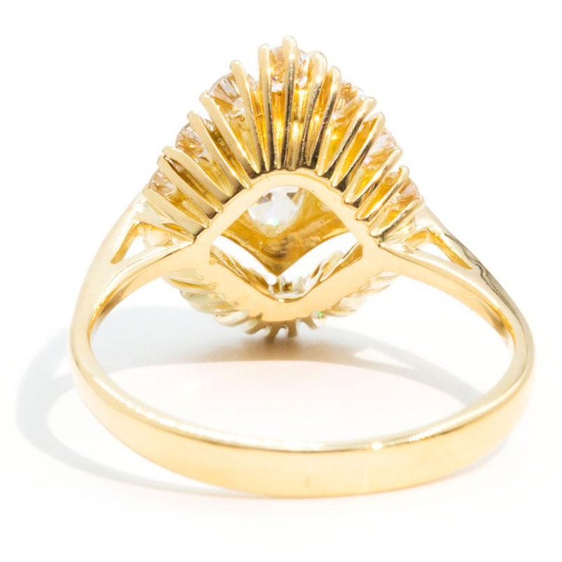 Zelda 18 Carat Yellow Gold Vintage Cluster Diamond Ring Rings Imperial Jewellery